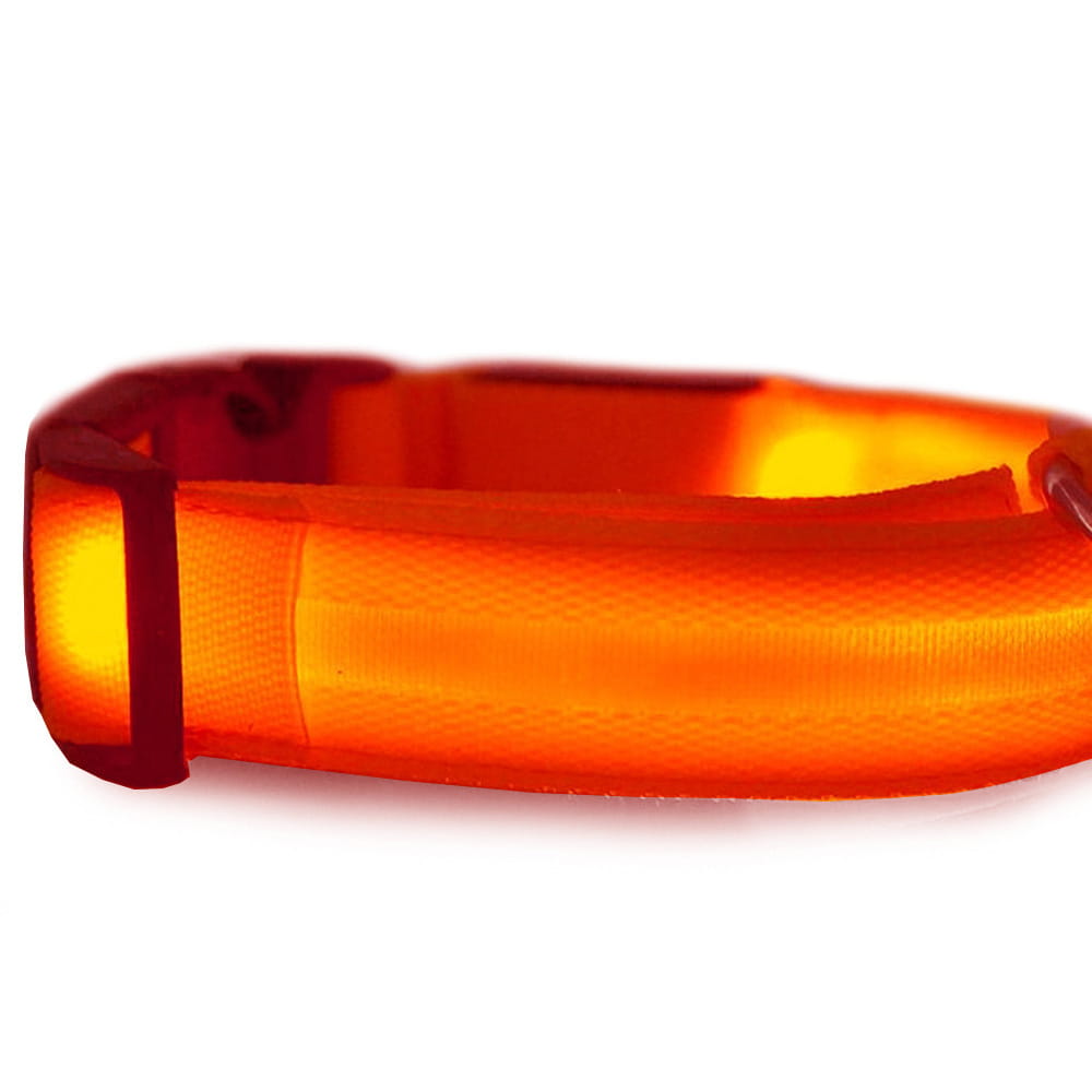 Obroża LED dla Psa i Kota Świecąca w Ciemności Regulowana Czerwona 59cm